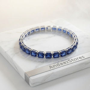 Home azure sapphire style tennis bracelet